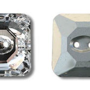 SWAROVSKI ELEMENTS SQUARE CLEAR CRYSTAL BUTTONS